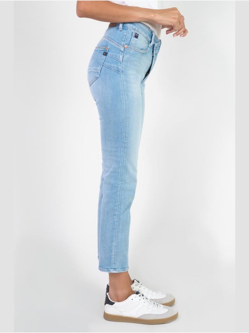Jeans PULP taille haute push-up droite 7/8ème 'Le Temps Des Cerises' Bleu - Kiabi
