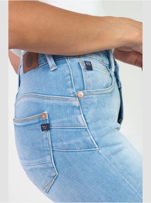 Jeans PULP taille haute push-up droite 7/8ème 'Le Temps Des Cerises' - Kiabi