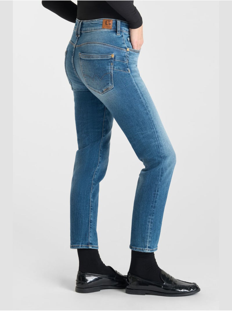 Jeans PULP taille haute push-up droite 7/8ème 'Le Temps Des Cerises' Bleu - Kiabi