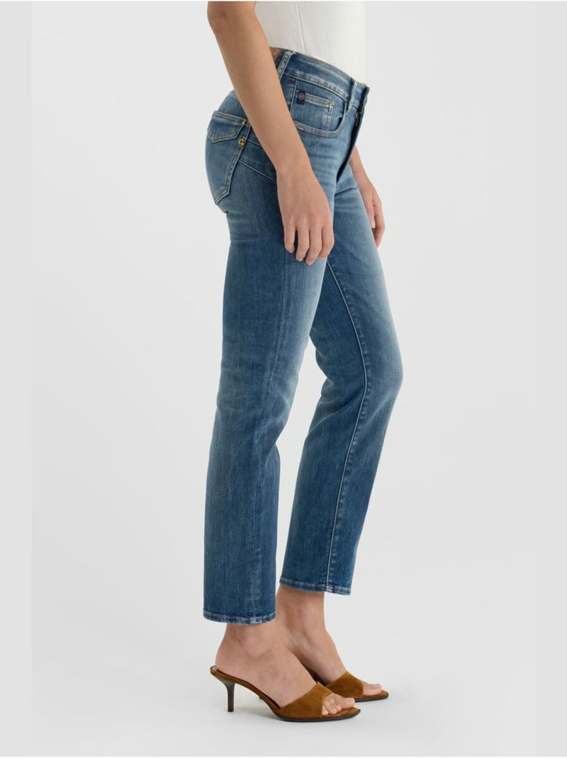 Jeans PULP taille haute push-up droite 7/8ème 'Le Temps Des Cerises' Bleu - Kiabi