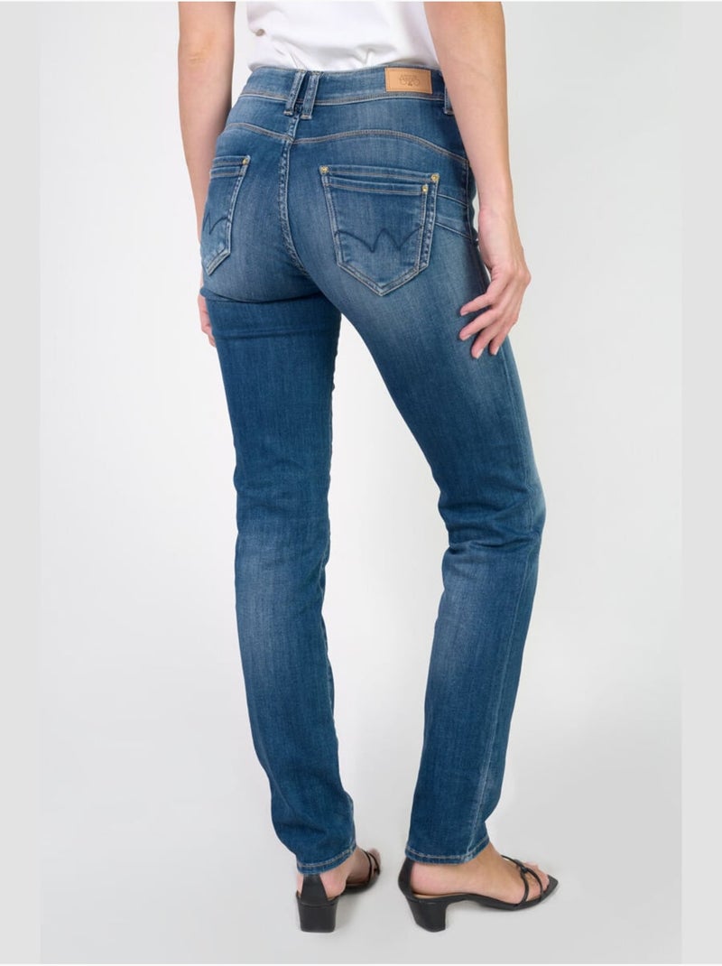 Jeans PULP taille haute push-up droite 'Le Temps Des Cerises' Bleu - Kiabi
