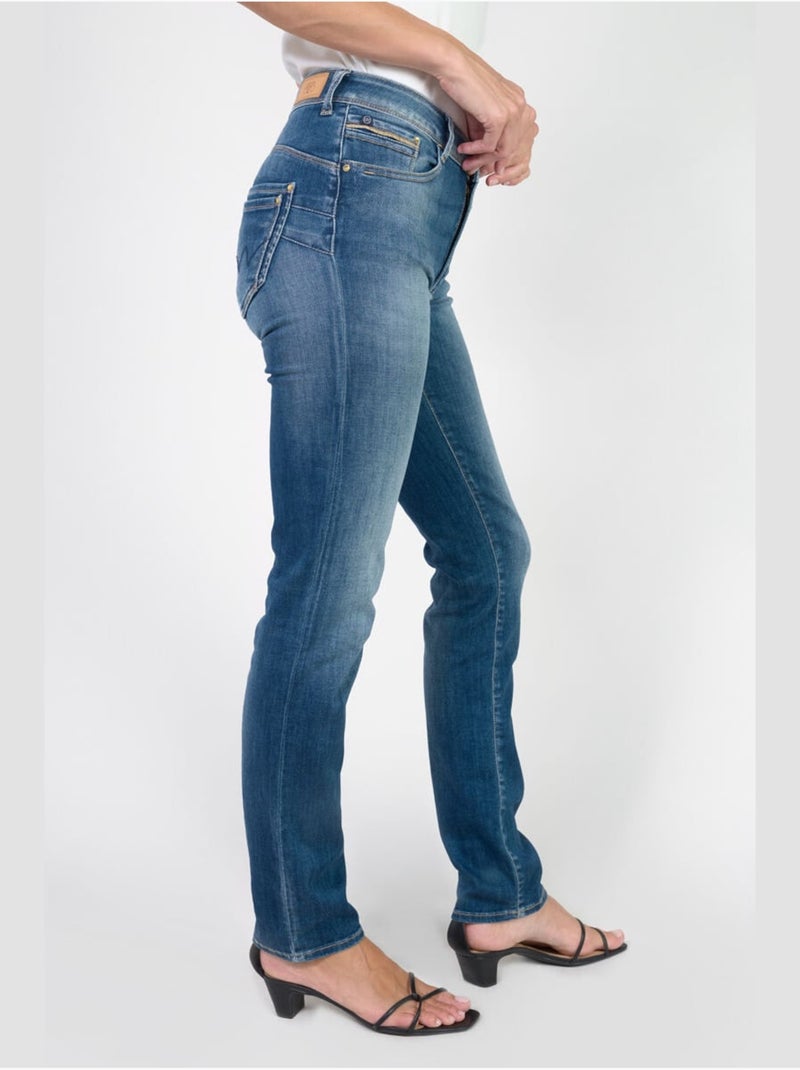 Jeans PULP taille haute push-up droite 'Le Temps Des Cerises' Bleu - Kiabi