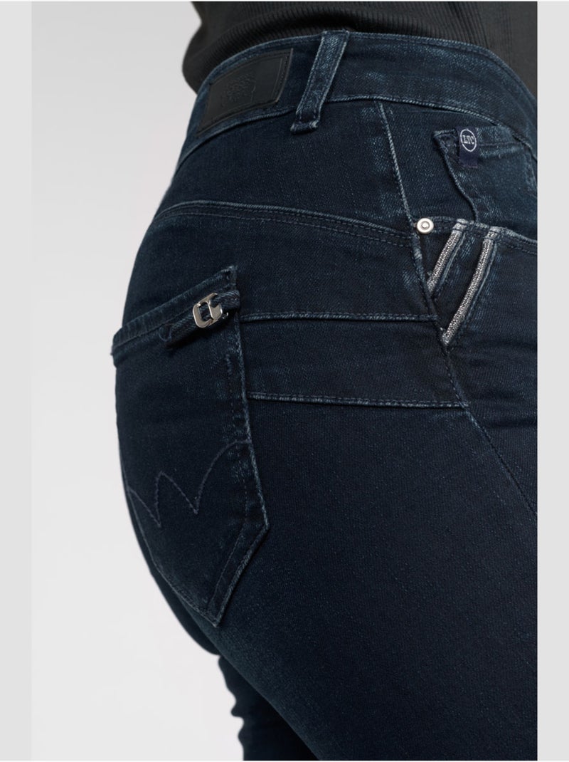Jeans PULP taille haute push-up droite 'Le Temps Des Cerises' Bleu - Kiabi