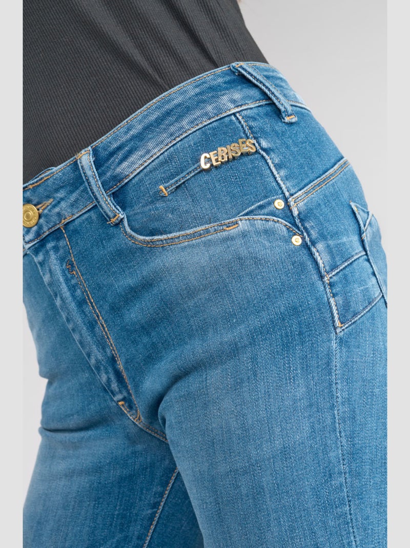 Jeans PULP taille haute push-up droite 'Le Temps Des Cerises' Bleu - Kiabi