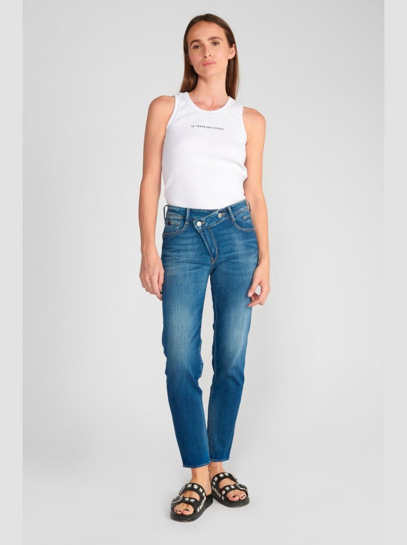 Jeans PULP taille haute push-up regular droit 7/8ème 'Le Temps Des Cerises' Bleu - Kiabi