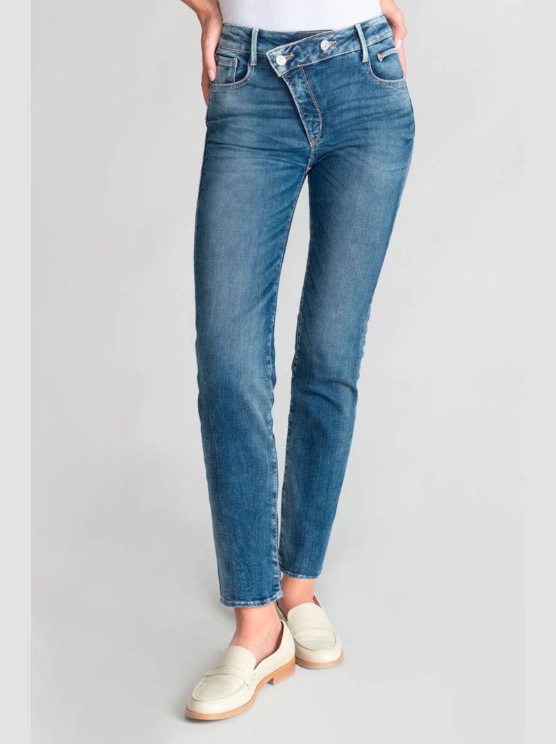 Jeans PULP taille haute push-up regular droit 7/8ème 'Le Temps Des Cerises' Bleu - Kiabi