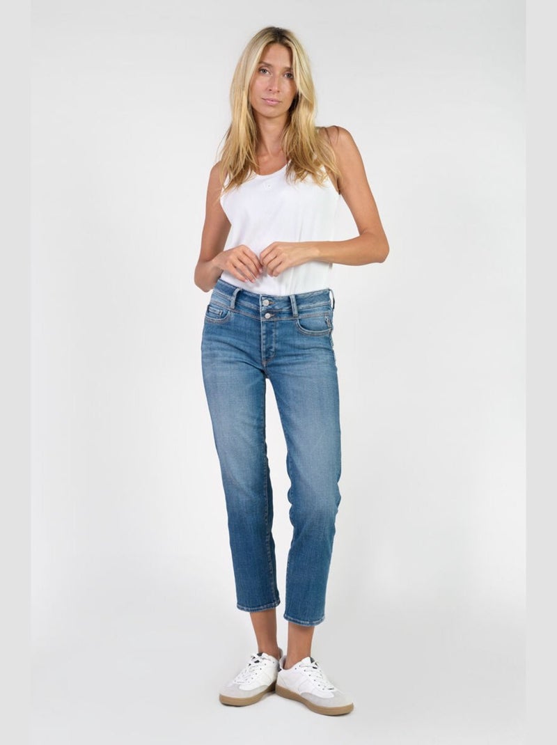 Jeans PULP taille haute push-up regular droit 7/8ème 'Le Temps Des Cerises' Bleu - Kiabi