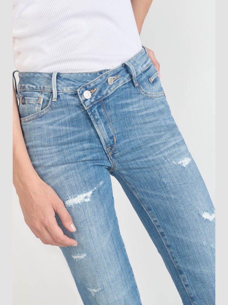 Jeans PULP taille haute push-up regular droit 7/8ème 'Le Temps Des Cerises' Bleu - Kiabi