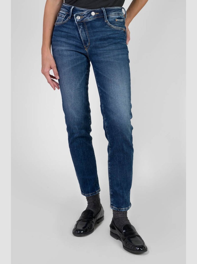 Jeans PULP taille haute push-up regular droit 7/8ème 'Le Temps Des Cerises' Bleu - Kiabi