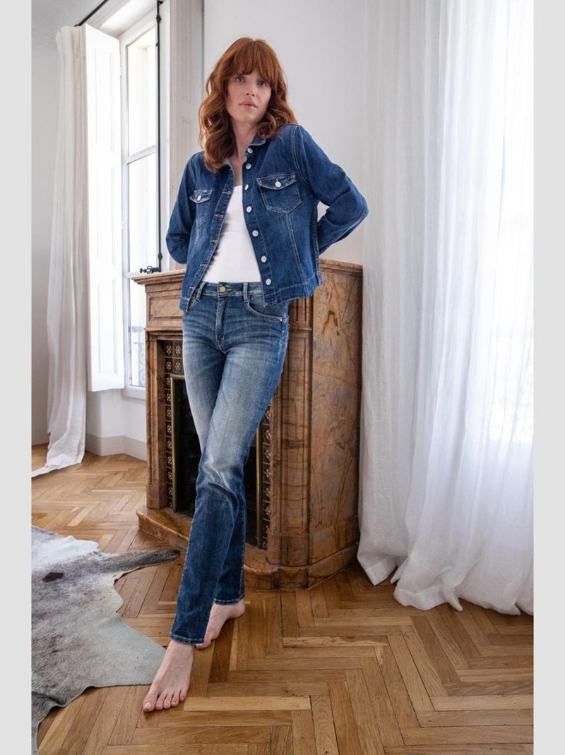 Jeans PULP taille haute push-up regular droit 'Le Temps Des Cerises' Bleu - Kiabi