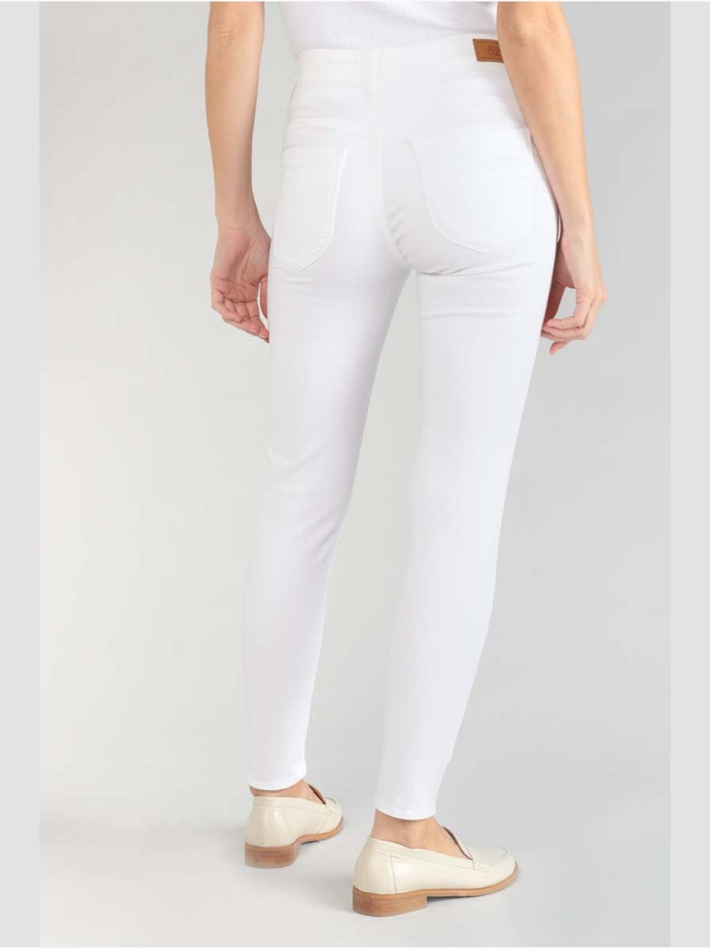 Jeans pulp taille haute push-up slim 7/8ème 'le temps des cerises' Blanc - Kiabi