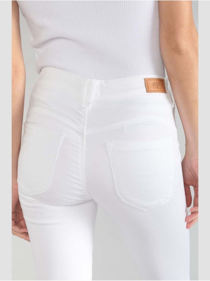 Jeans pulp taille haute push-up slim 7/8ème 'le temps des cerises' Blanc - Kiabi