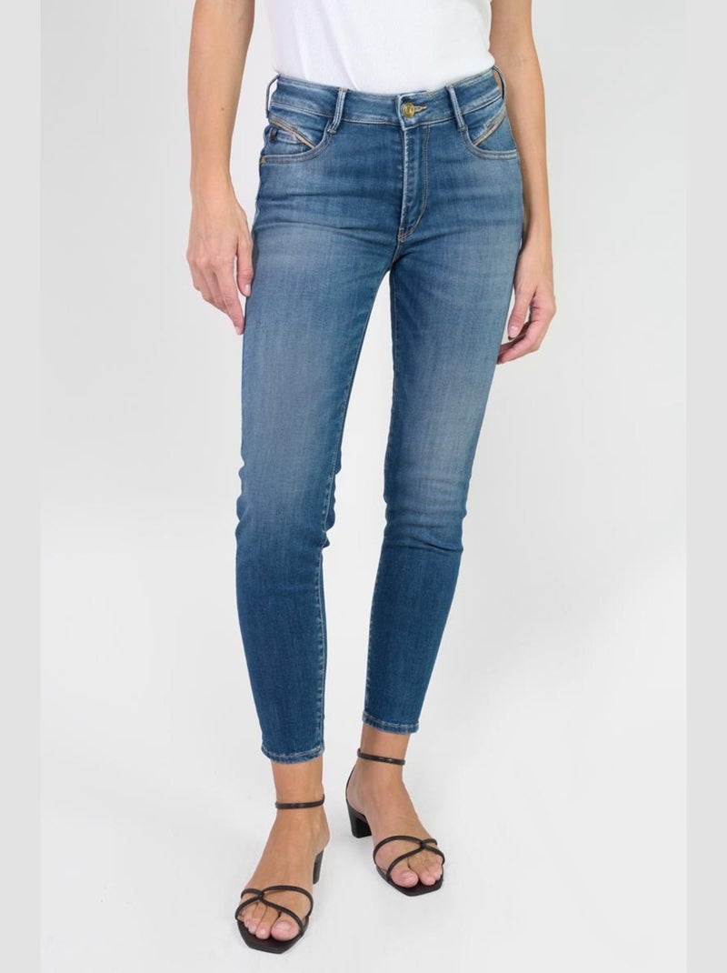 Jeans PULP taille haute push-up slim 7/8ème 'Le Temps Des Cerises' Bleu - Kiabi