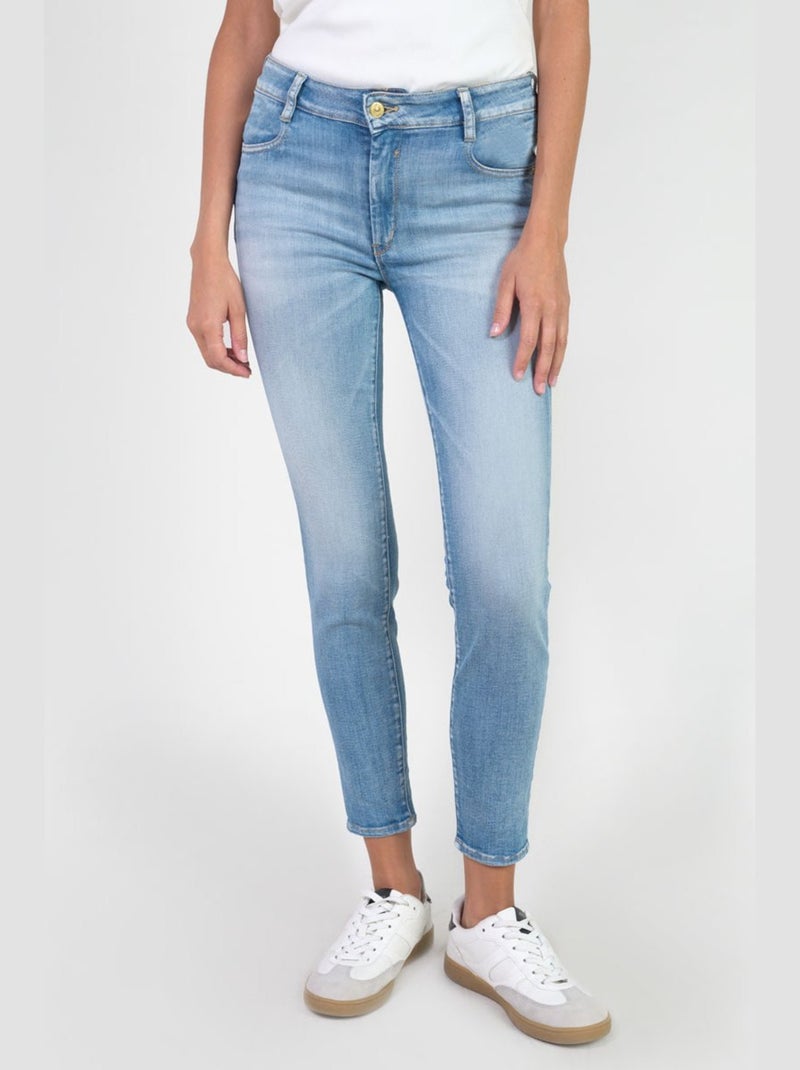 Jeans PULP taille haute push-up slim 7/8ème 'Le Temps Des Cerises' Bleu - Kiabi