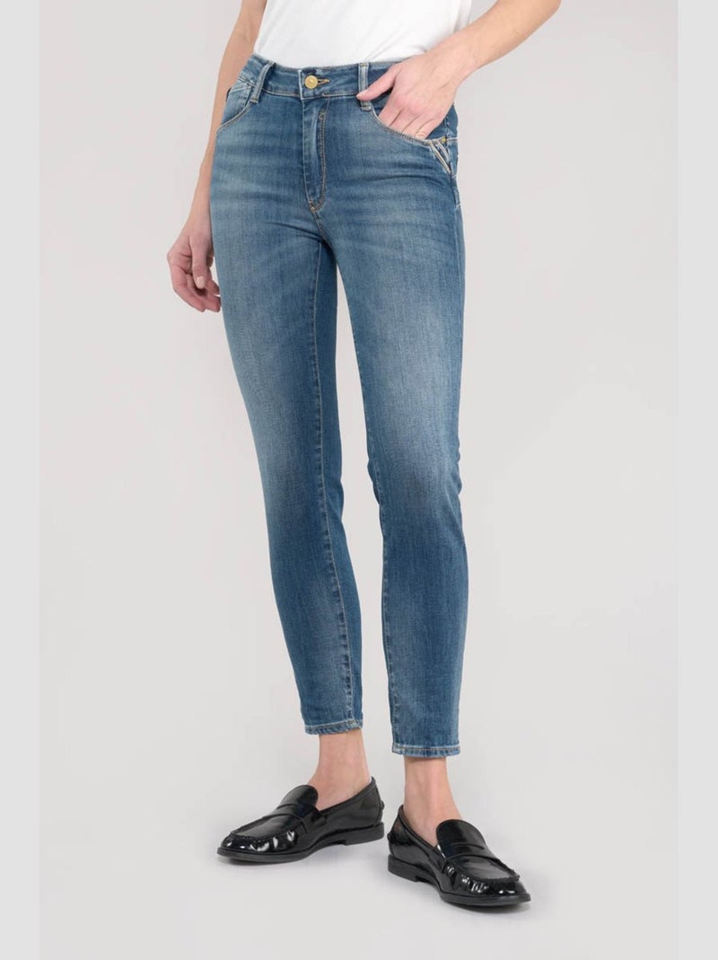 Jeans PULP taille haute push-up slim 7/8ème 'Le Temps Des Cerises' Bleu - Kiabi