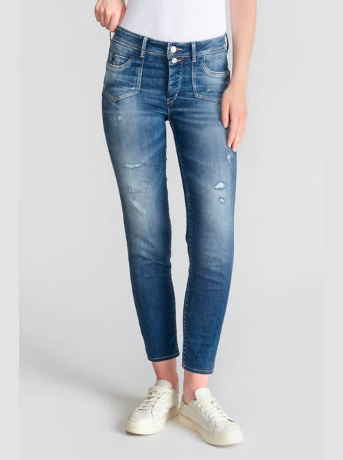 Jeans PULP taille haute push-up slim 7/8ème 'Le Temps Des Cerises' - Kiabi