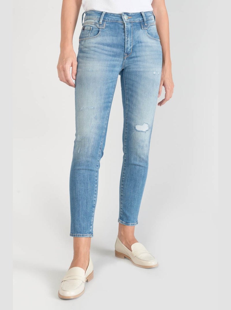 Jeans PULP taille haute push-up slim 7/8ème 'Le Temps Des Cerises' Bleu - Kiabi
