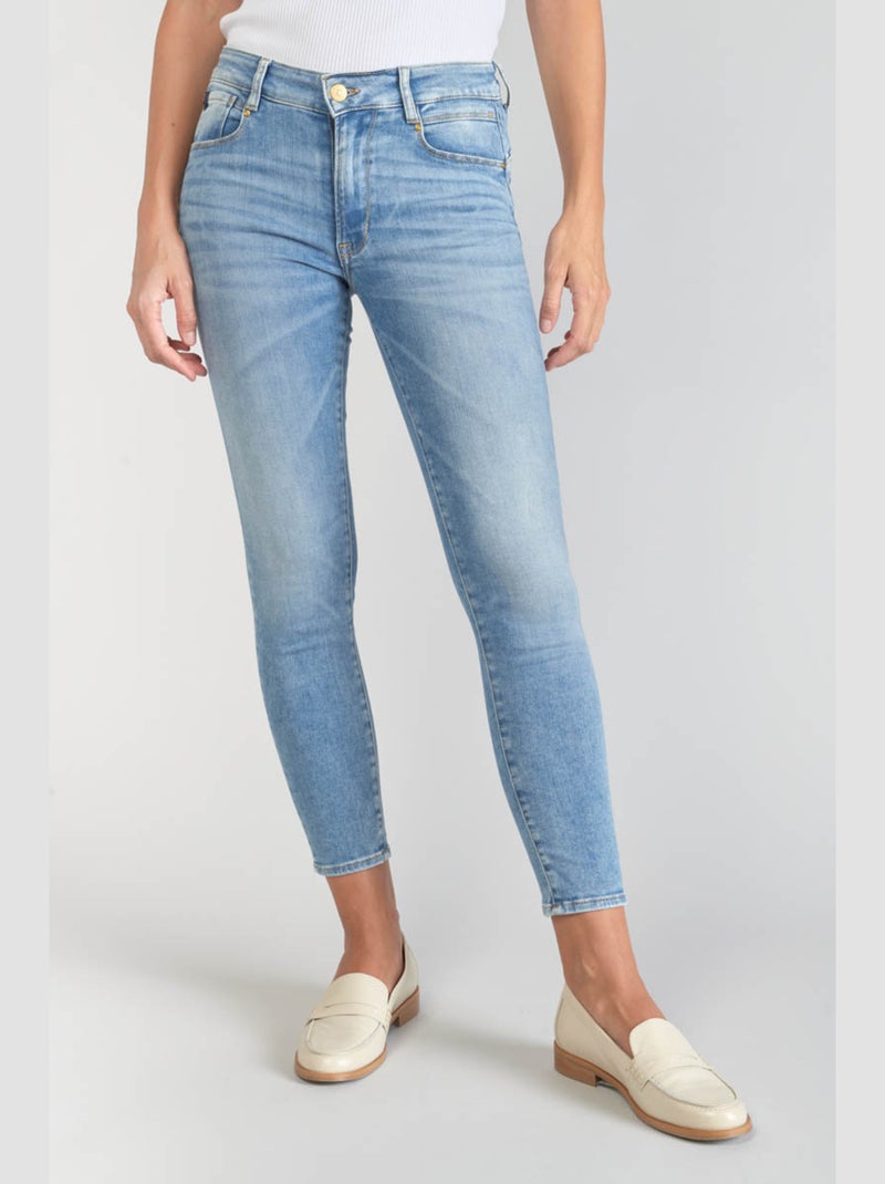 Jeans PULP taille haute push-up slim 7/8ème 'Le Temps Des Cerises' Bleu - Kiabi
