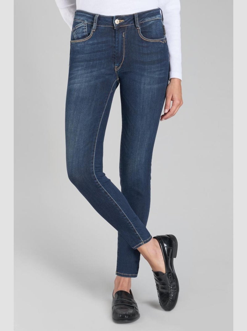Jeans PULP taille haute push-up slim 7/8ème 'Le Temps Des Cerises' Bleu - Kiabi