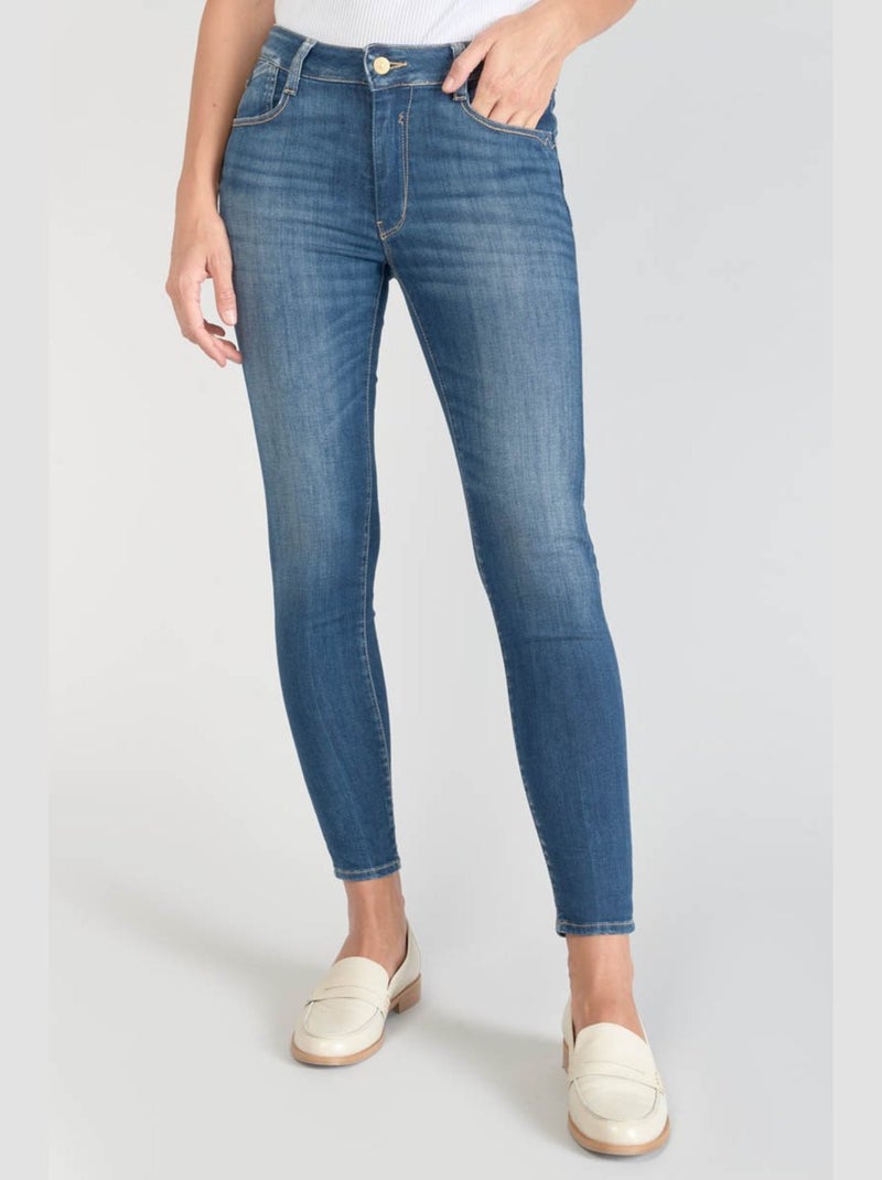 Jeans PULP taille haute push-up slim 7/8ème 'Le Temps Des Cerises' Bleu - Kiabi