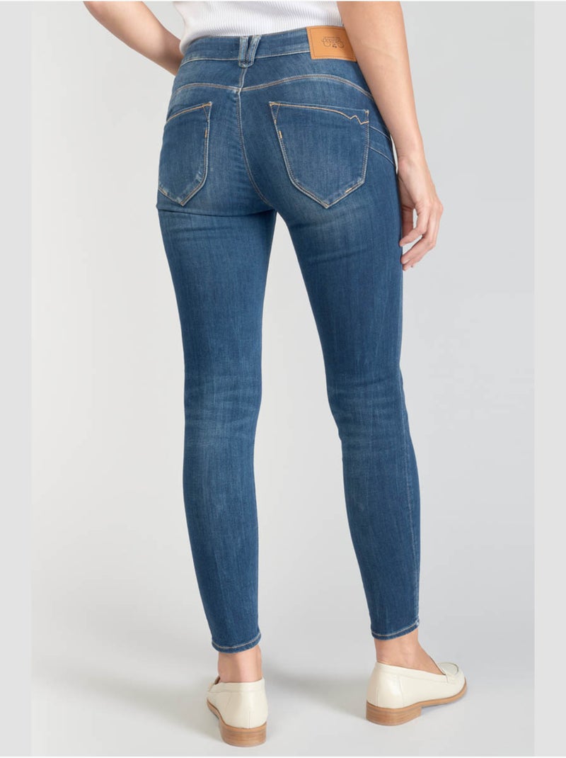 Jeans PULP taille haute push-up slim 7/8ème 'Le Temps Des Cerises' Bleu - Kiabi
