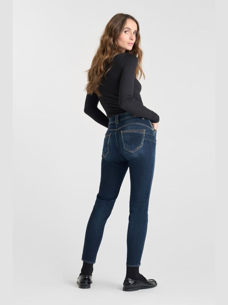 Jeans PULP taille haute push-up slim 7/8ème 'Le Temps Des Cerises' Bleu - Kiabi