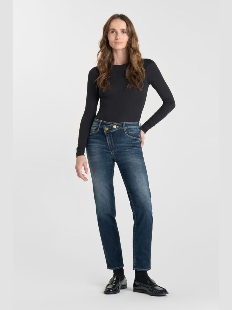 Jeans PULP taille haute push-up slim 7/8ème 'Le Temps Des Cerises' Bleu - Kiabi