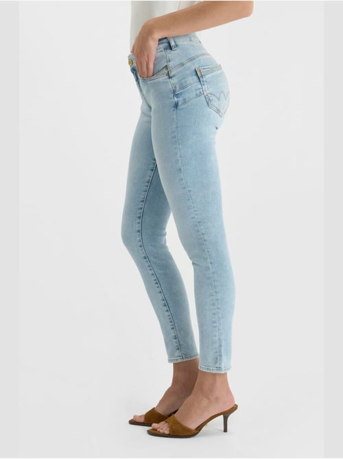 Jeans PULP taille haute push-up slim 7/8ème 'Le Temps Des Cerises' - Kiabi Jeans PULP taille haute push-up slim 7/8ème 'Le Temps Des Cerises' - Kiabi