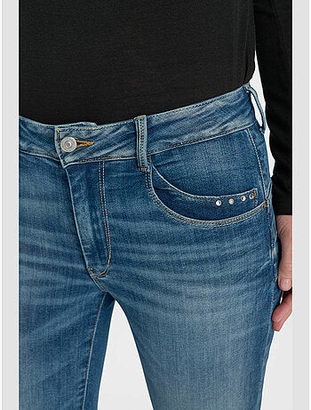 Jeans pulp taille haute push-up slim 7/8ème 'le temps des cerises'