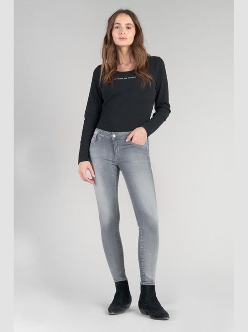 Jeans PULP taille haute push-up slim 7/8ème 'Le Temps Des Cerises' - Kiabi