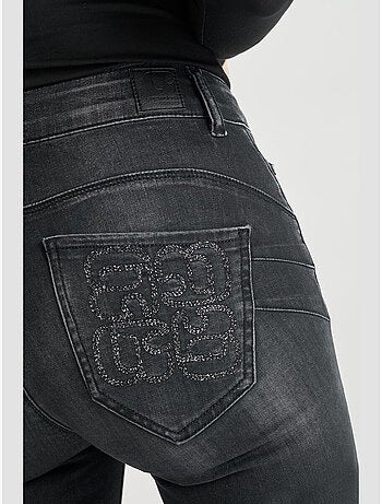 Jeans PULP taille haute push-up slim 7/8ème 'Le Temps Des Cerises'