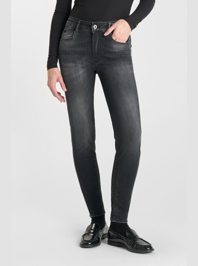 Jeans PULP taille haute push-up slim 7/8ème 'Le Temps Des Cerises' Noir - Kiabi