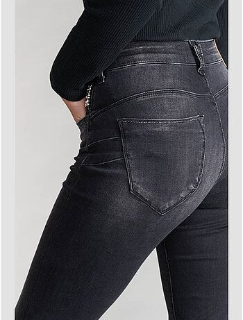 Jeans PULP taille haute push-up slim 7/8ème 'Le Temps Des Cerises'