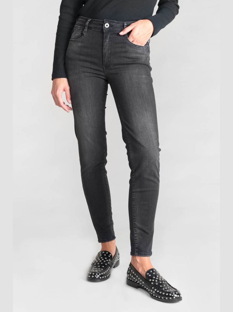 Jeans PULP taille haute push-up slim 7/8ème 'Le Temps Des Cerises' Noir - Kiabi