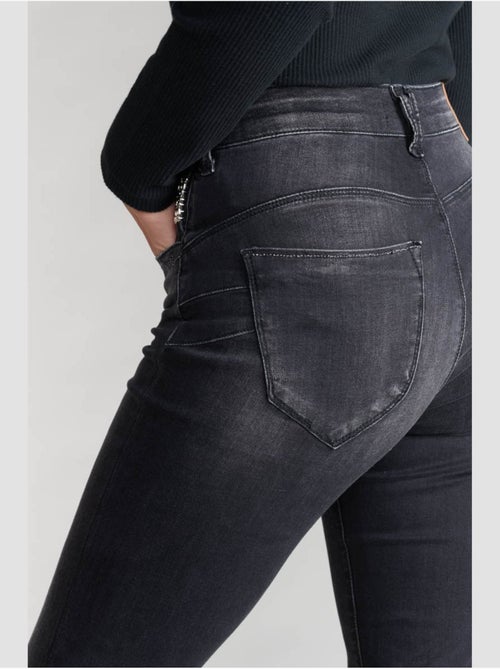 Jeans PULP taille haute push-up slim 7/8ème 'Le Temps Des Cerises' - Kiabi