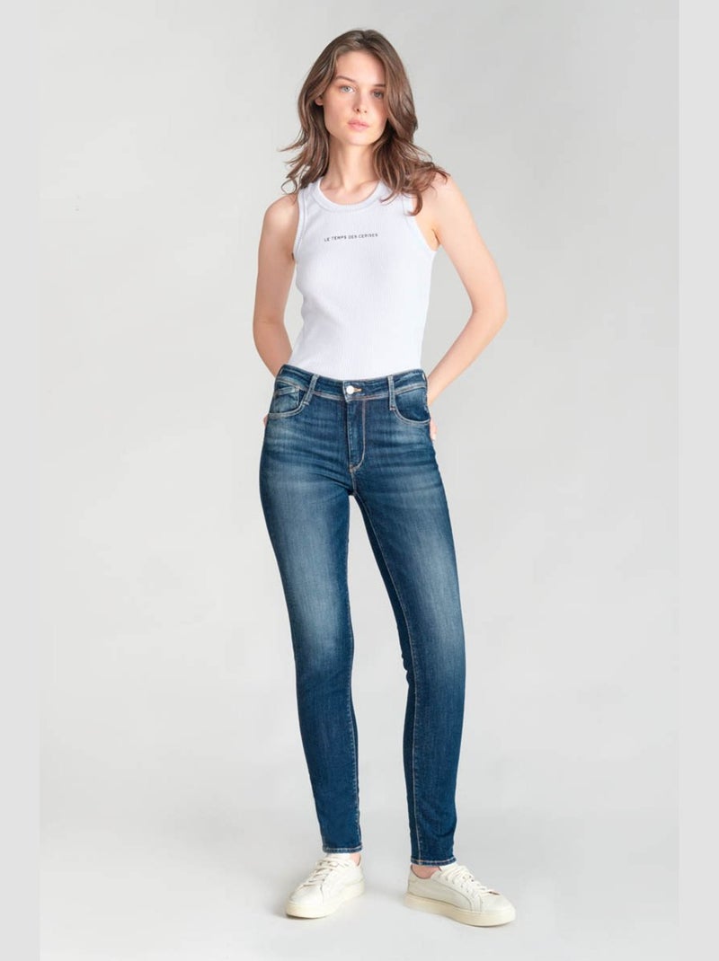 Jeans PULP taille haute push-up slim 'Le Temps Des Cerises' Bleu - Kiabi