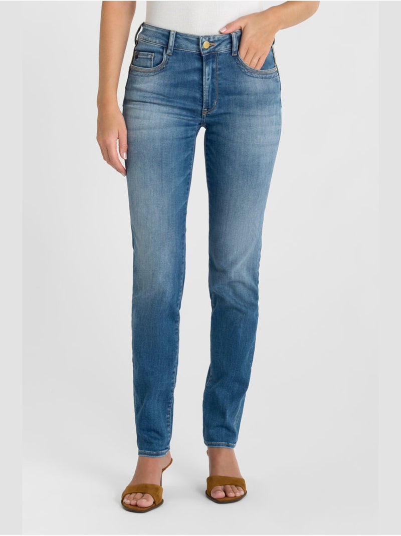 Jeans PULP taille haute push-up slim 'Le Temps Des Cerises' Bleu - Kiabi