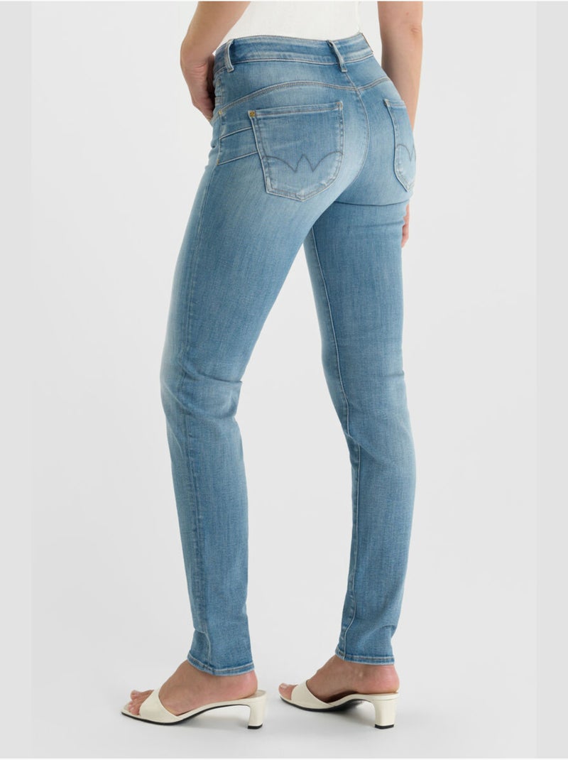 Jeans PULP taille haute push-up slim 'Le Temps Des Cerises' Bleu - Kiabi