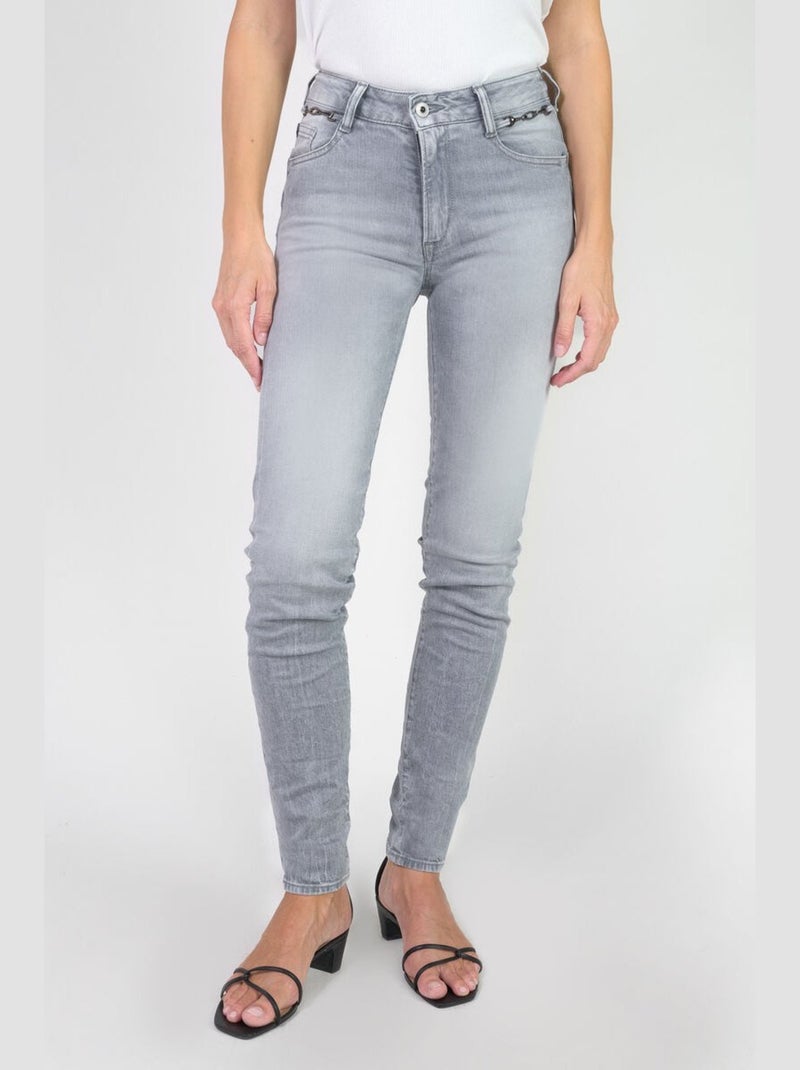Jeans PULP taille haute push-up slim 'Le Temps Des Cerises' Gris - Kiabi