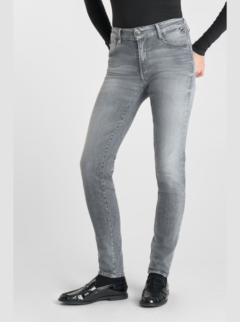 Jeans PULP taille haute push-up slim 'Le Temps Des Cerises' Gris - Kiabi