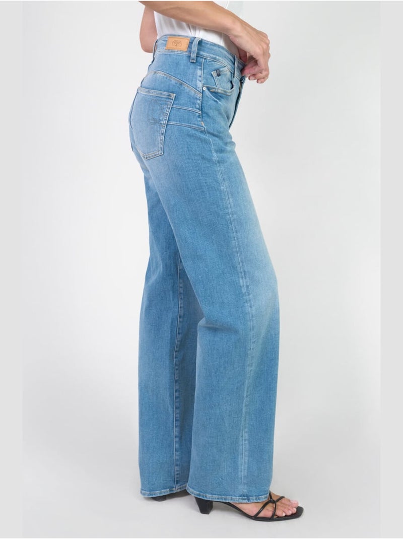Jeans pulp wide leg droite 'Le Temps Des Cerises' Bleu - Kiabi