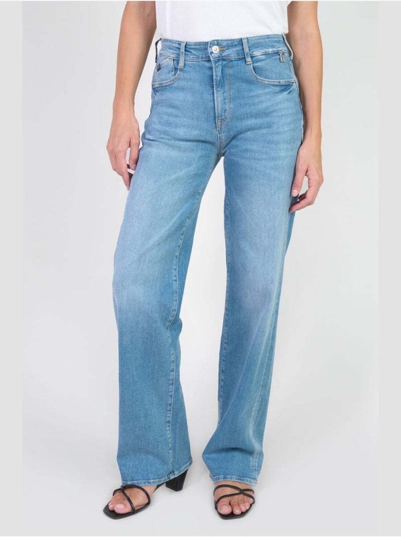 Jeans pulp wide leg droite 'Le Temps Des Cerises' Bleu - Kiabi