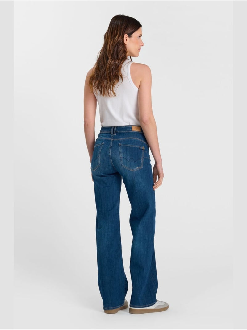 Jeans pulp wide leg loose large 'Le Temps Des Cerises' Bleu - Kiabi