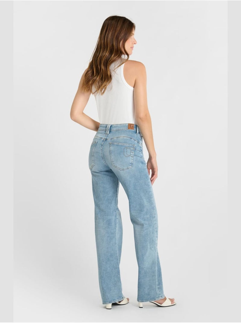 Jeans pulp wide leg loose large 'Le Temps Des Cerises' Bleu - Kiabi