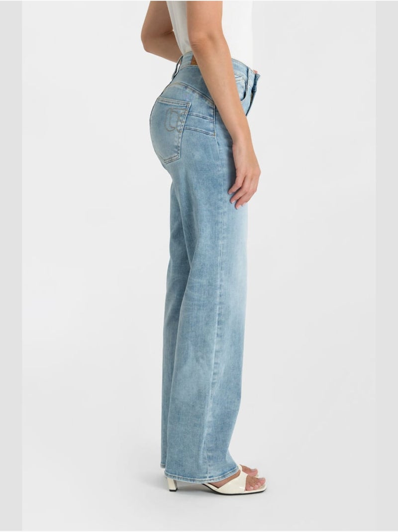 Jeans pulp wide leg loose large 'Le Temps Des Cerises' Bleu - Kiabi