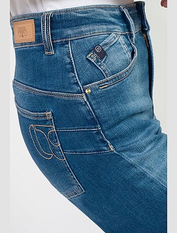 Jeans pulp wide leg taille haute 7/8ème flare 7/8ème 'Le Temps Des Cerises'