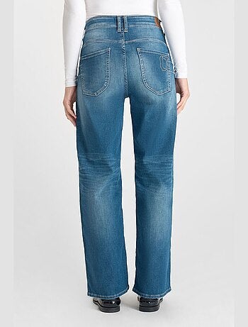 Jeans pulp wide leg taille haute 7/8ème flare 'Le Temps Des Cerises'