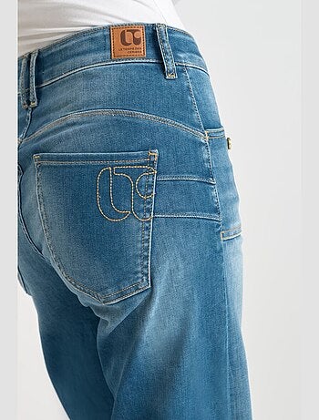 Jeans pulp wide leg taille haute 7/8ème flare 'Le Temps Des Cerises'