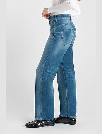 Jeans pulp wide leg taille haute 7/8ème flare 'Le Temps Des Cerises'