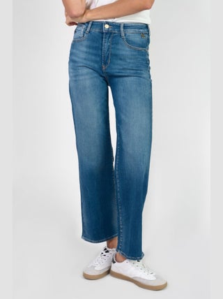 Jeans pulp wide leg taille haute 7/8ème flare très évasé 7/8ème 'Le Temps Des Cerises'